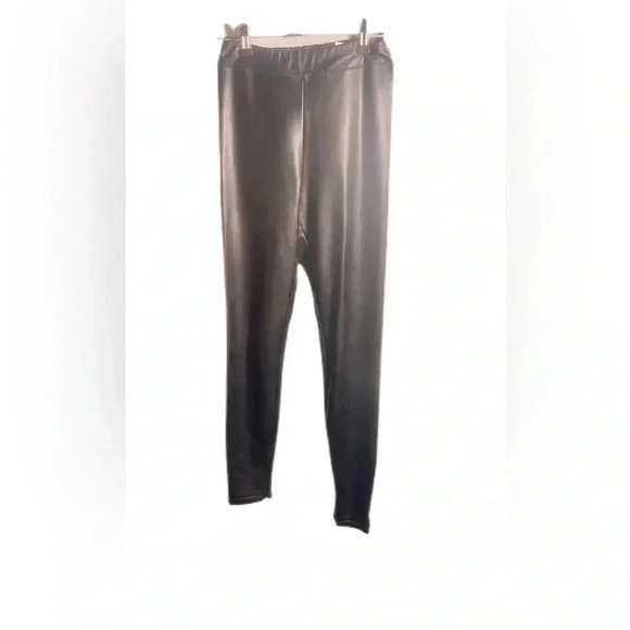 Michael kors black vegan leather stretch day 2 nite  trendy leggings ankle zip 0 - Picture 2 of 5